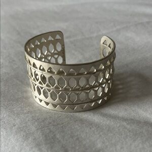 Stella & Dot Silver Cutout Cuff Bracelet